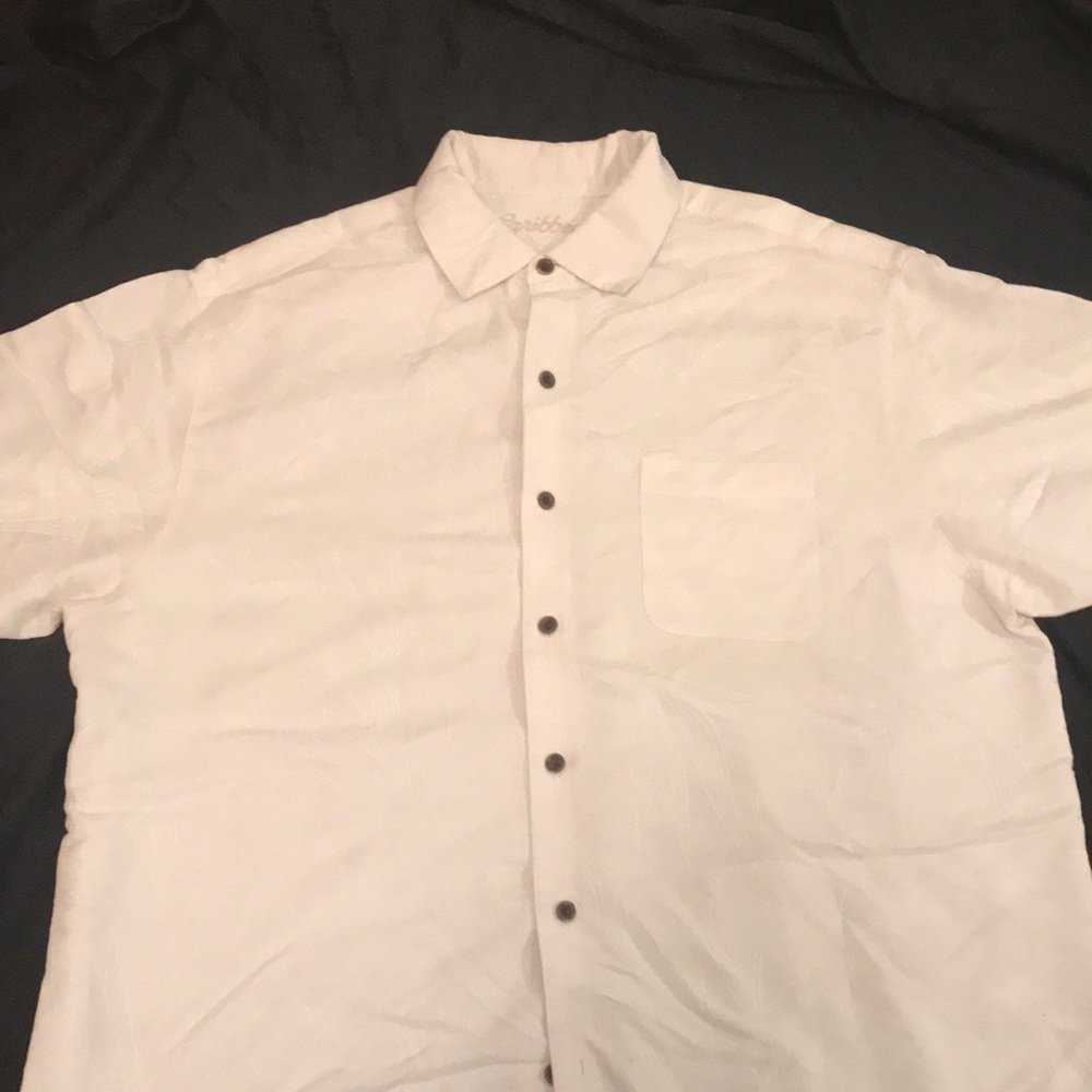 Caribbean White Floral Hawaiian shirt
